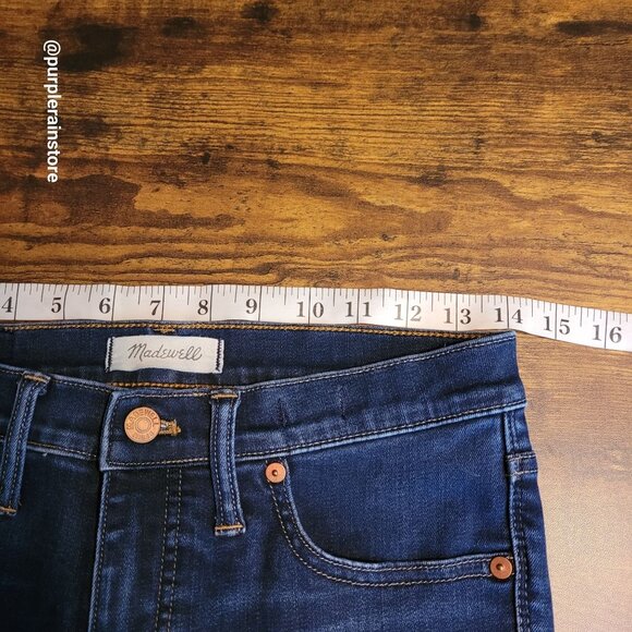 Madewell Jeans Size 28 Skinny 9" High Rise Tummy Control Larkspur Wash F8990 - Picture 8 of 13